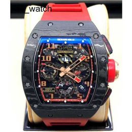 Celebrity Watch Iconic Wristwatch RM Wrist Watch Rm011 Automatic Mechanical Watch Series Rm011 Ntpt Carbon Fiber World Chronological Fashion Leisure