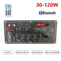 Speakers 30120W Audio Amplifier Board USB Dac FM Radio Support Dual Microphone Bluetooth Amplificatore Subwoof for Speaker 12V 24V 220V