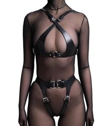 Bondage Sexy Full Body Harness Belt Exotic Sets Bdsm Lingerie Women Punk Pu Leather Bra Chest Suspenders Sword6487114
