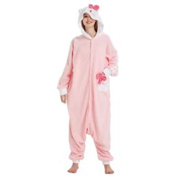 Costumes Women Onesies Kitty cat Pyjamas For Halloween Cosplay Costume Fleece Christmas OnePiece Kigurumi Full Body Pijama Sleepwear