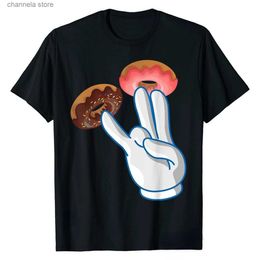 Men's T-Shirts Donuts T-Shirt Women Men Fashion Tops Funny Graphic T Shirts Summer Casual Streetwear Men Clothing vintage t shirt t shirt T240227