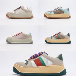 Designer casual shoes low cut women's sports shoes training shoes embroidered green stripes outdoor shoes sizes 36-40