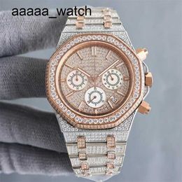 Diamonds Ap Handmade Watch Mens Imported Quartz Timing Movement Watches 40mm with Diamond-studded Steel 904l Sapphire Designer Lady Wristband Montre De Luxe
