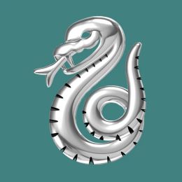 Jewellery 925 Sterling Silver HP Potters Wizard Malfoy Family Slytherin Snake Magic School Badge Brooch Pin Cosplay Jewellery Necktie Pins