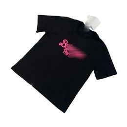 Balman Designer Luxury Fashion For Women Men Top Quality T-Shirt Pink Letter T-shirt Womens Pure Cotton Round Neck Short Sleeve Casual Versatile Couple