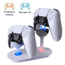 Stands Dual Controller Charger Holder For PS5 Wireless Handle Stand Charging Dock Station TypeC Port LED Indicators For PlayStation 5