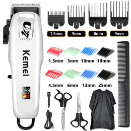 Clippers Kemei Professional Hair Clipper Rechargeable Hair Trimmer For Men Shaver Hair Cutting Machine Barber Accessories Cut Machin