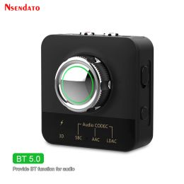 Speakers CompatibleBluetooth 5.0 Audio Receiver LDAC AAC SBC 3D Wireless Adapter Dongle 3.5mm Jack Aux RCA Handsfree For Car kit Speaker