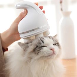 Grooming 3D Waterproof Electric Head Massager Wireless Scalp Pet Cat Dog Massage Body deep tissue Kneading Vibrating Device