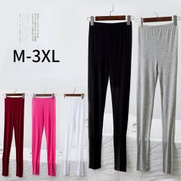 Outfits Spring/summer New Large Plus Size Modal Leggings Women High Rise Wear Versatile Solid Colour Fashion Slim Fit Capris Gym Clothing