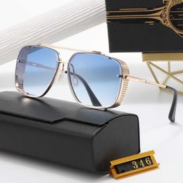 Original 1to1 Dita New Fashion Irregular Polygon Gradient Sunglasses Metal Frame Trend Mens and Womens Sunshade 81SI