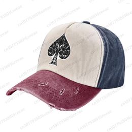 Berets Poker Ace Of Spades Cowboy Hat Women Men Classic Baseball Cap Sport Adjustable Golf Hats