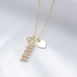 Accessories mothers Day gift collarbone chain S925 sterling silver diamond inlaid Mama letter Pendant Necklace female