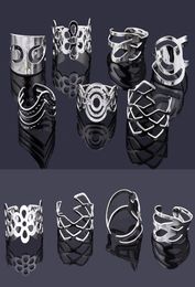 50Pcs Mix Style Vintage Alloy Gypsy Adjustable Finger Tattoo Rings Toe Ring Lots For Women Men Whole Jewelry9443849