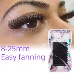 Yelix 0.07 Thickness Easy Fanning Eyelash Extensions 8-25mm Soft Faux Cils Volume Russe Natural Eyelashes Individual Eye Lashes 240222