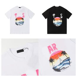 Paris designer men's T-shirt 24 new summer cotton double B letter print short sleeve T-shirt men and women the same loose casual T-shirt