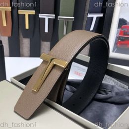 2024 Tom Fords Tom Belt High Quality Fashion Designer Men Womens Genuine Leather T Buckle Belts Luxury Clothing Accessories Waistband Perfect Quality 409