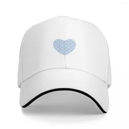 Ball Caps Light Steel Blue And White Polka Dots Baseball Cap Sports Mountaineering Sunscreen Women'S Beach Visor Men'S