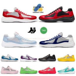 Now luxury designer sneakers Running Shoes unisex shoes America Cup high top Low soft casual shoe green pink red Black blue yellow white Runner Trainers man big size