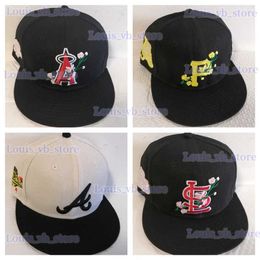 Ball Caps Fitted embroidered baseball cap young mens and womens fashion hip-hop letters P Snapback Cap Golf Dad Hat. T240227