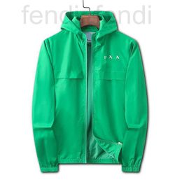 Men's Jackets Designer Luxury Hooded Long Sleeve Zipper Pockets Sport Casual Tops Autumn Winter Outerwear Coat Windbreaker Outdoor Coats for Mens ack Green EGFV