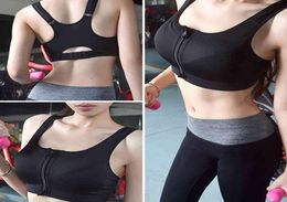 Of Women039s Sports Bra Gathered Without Steel Ring Yoga Running Vest Fitness Front Zipper Sexy Shockproof Underwear Plus Size3321226