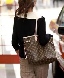 Designer tote bag large Handbags with wallet purse Fashion Leather Brown lattice shoulder Bags high Luxury Classic Flower Checked Shoulder MM