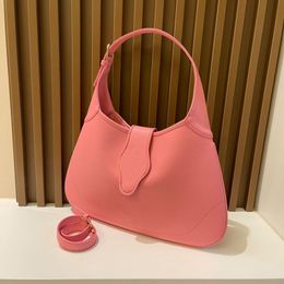Hobos Clutch Bag Underarm Handbag Women Wallets Half Moon Shoulder Bags Plain Gold Metal Letter Large Capacity Purse Adjustable Be246b