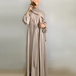 Ethnic Clothing Muslim Long Dress Scarf Modest For Women Arabian Female Islamic Kaftan Dubai Prayer Set Turkey Burqa