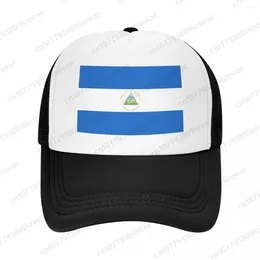 Berets Nicaragua Flag Mesh Baseball Cap Summer Outdoor Men Women Fashion Sport Hats Hip Hop Trucker