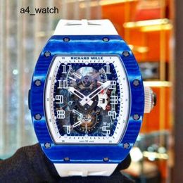 Mens Moissanite Wrist Watch RM Watch Wristwatch RM003 Series Carbon NTPT Flywheel RM003 Manual Mechanical 48*39.7mm Limited