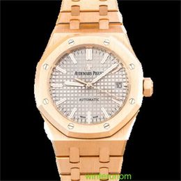 Brand Watches Audemar Pigue Royal Oak 15450OR OO.12 18k Rose Gold Sun Display Automatic Mechanical Mens Watch HB WTWJ Best quality