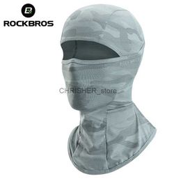 Tactical Hood ROCKBROS Cycling Mask Full Face Mask UV Sun Protection Summer Balaclava Hat Bike Scarf Breathable Outdoor Motorcycle Face MasksL2402