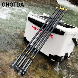 Rods Telescopic Fishing Rod Carbon Fibre Stream Superhard Hand Durable Pole Carp Pesca 3.6M 4.5M 5.4M 6.3M 7.2M