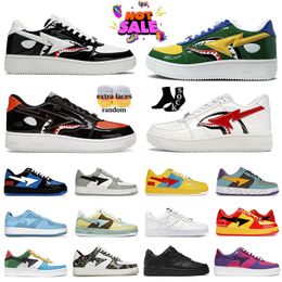 Sneakers 2024 New Designer Low Sk8 Shoes Men Women Casual Shoes Leather Black and White Blue Men's and Women's Outdoor Shark Sports Running Shoes