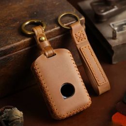 Luxury Leather Car Remote Key Case Cover for Volvo Xc60 S90 Xc90 S60 Keychains Holder Keyring