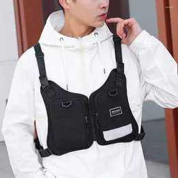 Waist Bags 21 Functional Tactical Chest Bag For Men Fashion Hip Hop Vest Streetwear Pack Unisex Reflective Rig