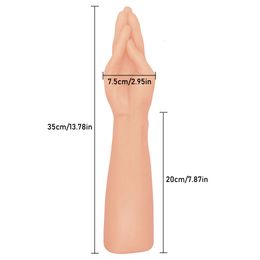 35*7.5Cm Oversized Dildo Super Large Arm Dildos Realistic Phallus Sex Toy Soft Dick Big Palm Anal Plug For Women