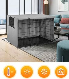 Mats Dog Kennel Cover Dog Cage Protective Cover Universal Fit For Wire Crate Dog Kennel Cover With Sunscreen Light And Waterproof