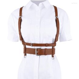 Belts 2022 Fashion Sexy Punk Faux Leather Harness Body Waist Belt For Women Handmade Straps Suspender287i