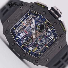 Celebrity Watch Iconic Wristwatch RM Wrist Watch Rm11-03 Series Black Knight Ntpt Carbon Fibre Timing Machine Swiss Famous RM1103 Chronograph