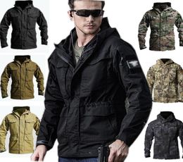 Men039s Jackets Outdoor Tactical Trench Coat Men Military Waterproof Jacket Windproof Hunting Camouflage Hooded Windbreaker Dra7645952