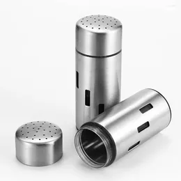 Dinnerware Sets Spice Storage Stainless Steel Seasoning Pot Jar Pepper Shaker Dusting Tins Condiment Bottle