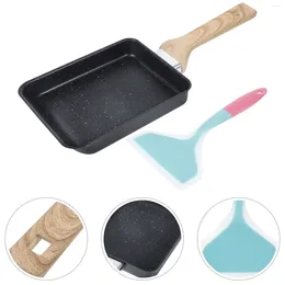 Pans Tamago Pot Egg Pan Kitchen Breakfast Frying Pan/pan Handle Steak Non-stick Convenient Silica Gel Small Supply Daily Use