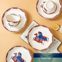 Classic Ceramic Tableware Gift Set Bowl Dish Household Bowl Plate Spoon Gift Box Wholesale Opening Event Gift