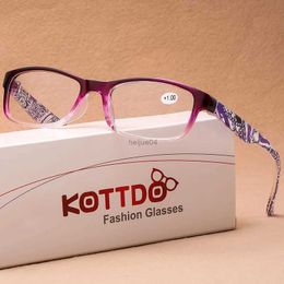 Eyeglass Frame 2022 New Women Reading Glasses Vintage Printing Eyeglasses Frame Optical Computer Presbyopia Eyewear +1.0 +1.5 +2.0 +2.5