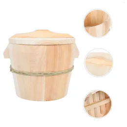 Double Boilers Steamed Rice Barrel Microwave Oven Steamer Pot For Dumplings Asian Cooking Dim Sum Bucket Wooden