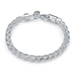 Torsional Bracelet sterling silver plated bracelet ; New arrival fashion men and women 925 silver bracelet SPB070240Y