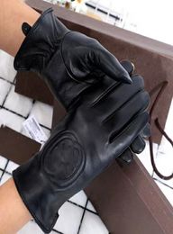 High quality leather gloves and wool touch screen rabbit hair cold resistant warm sheepskin fingers5693574