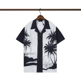 Camisa casual masculina de designer primavera e outono fino ajuste de alta qualidade negócios clássico bordado moda camisa de manga curta M-3XL 37